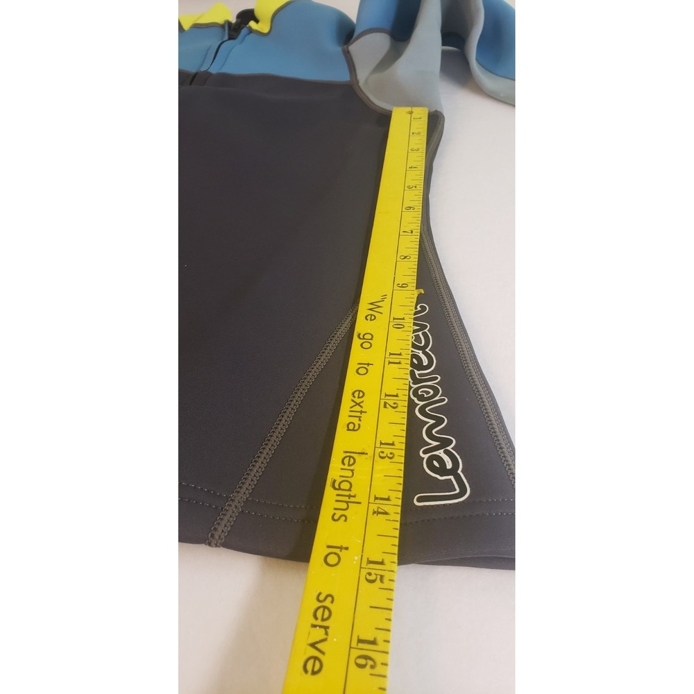 Neoprene Wet Suit Jacket Full Zip Mock Neck Collar Size 12 Blue/Yellow/ Black - Picture 10 of 12
